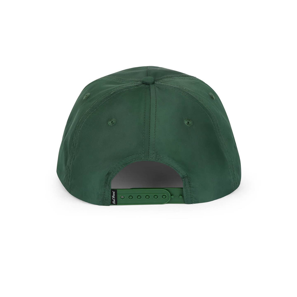 Green cap with a visible brand logo on the back against a white background