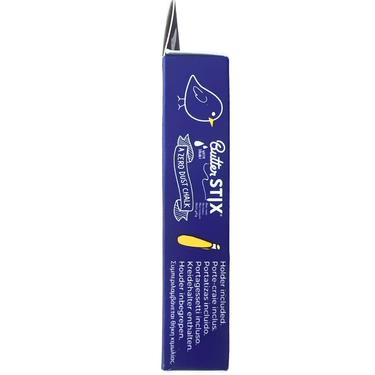 Butter STIX packaging with blue background and white text