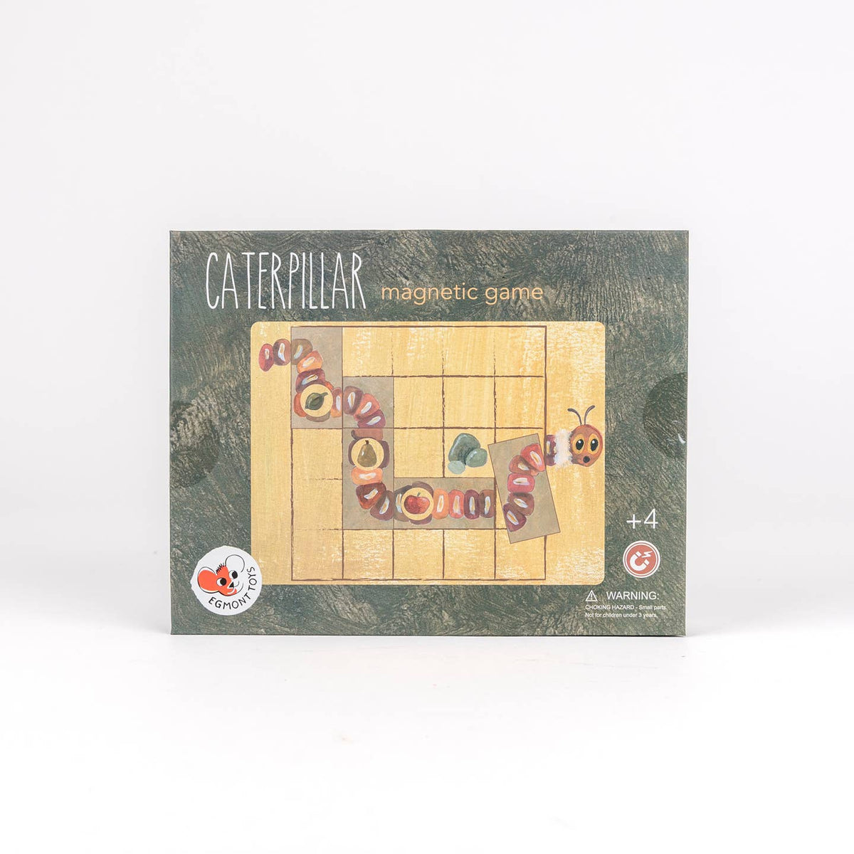 Caterpillar magnetic game packaging on a white background
