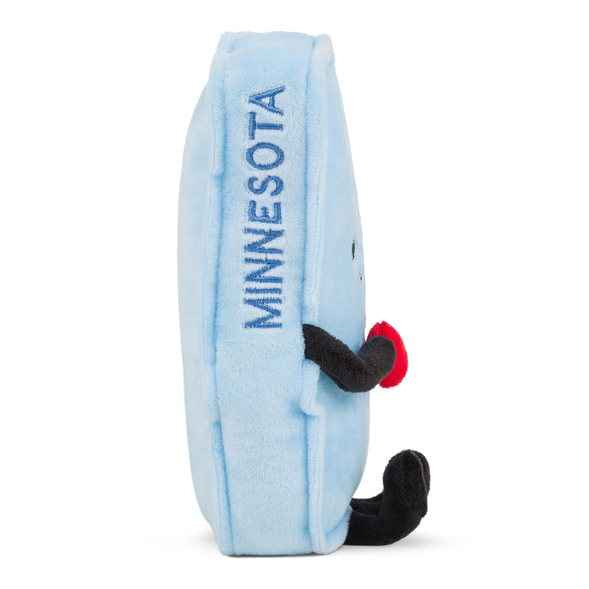 Light blue plush toy with 'MINNESOTA' text on a white background