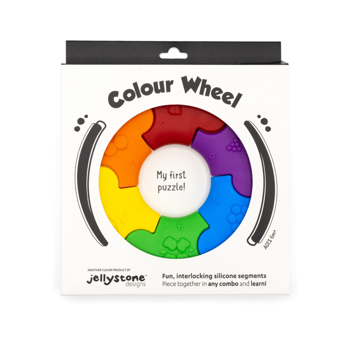 Jellystone Designs colour wheel puzzle packaging on a white background