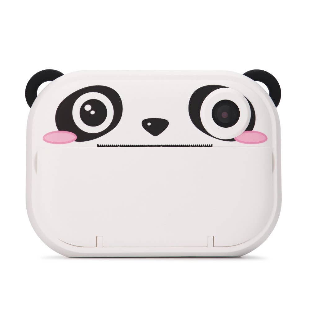 White case with panda design on a white background