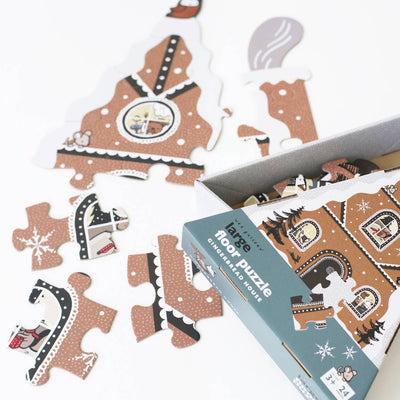 Gingerbread House Floor Puzzle by Wee Gallery FINAL SALE