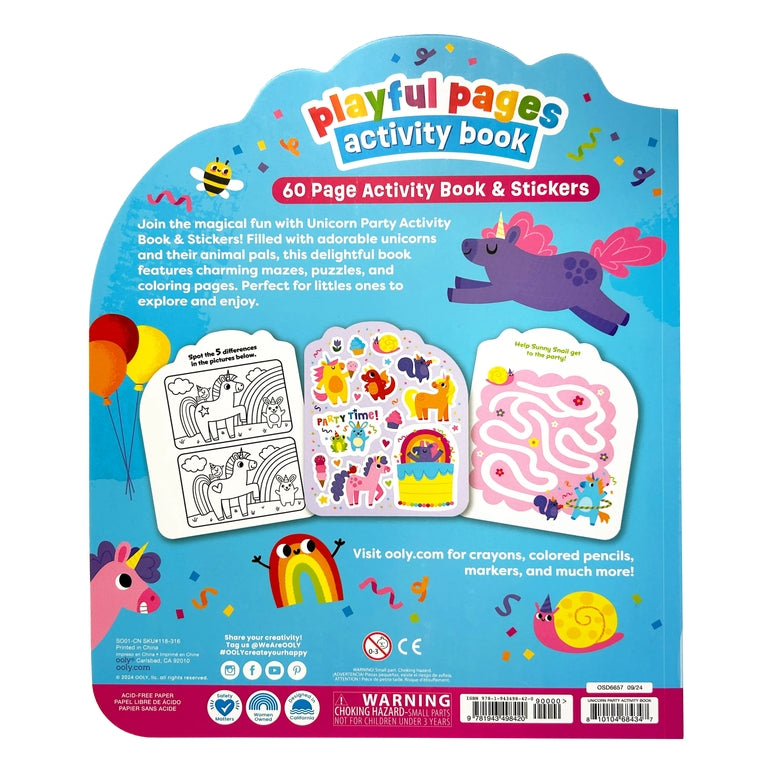 Playful Pages Activity Book packaging with colorful design and text
