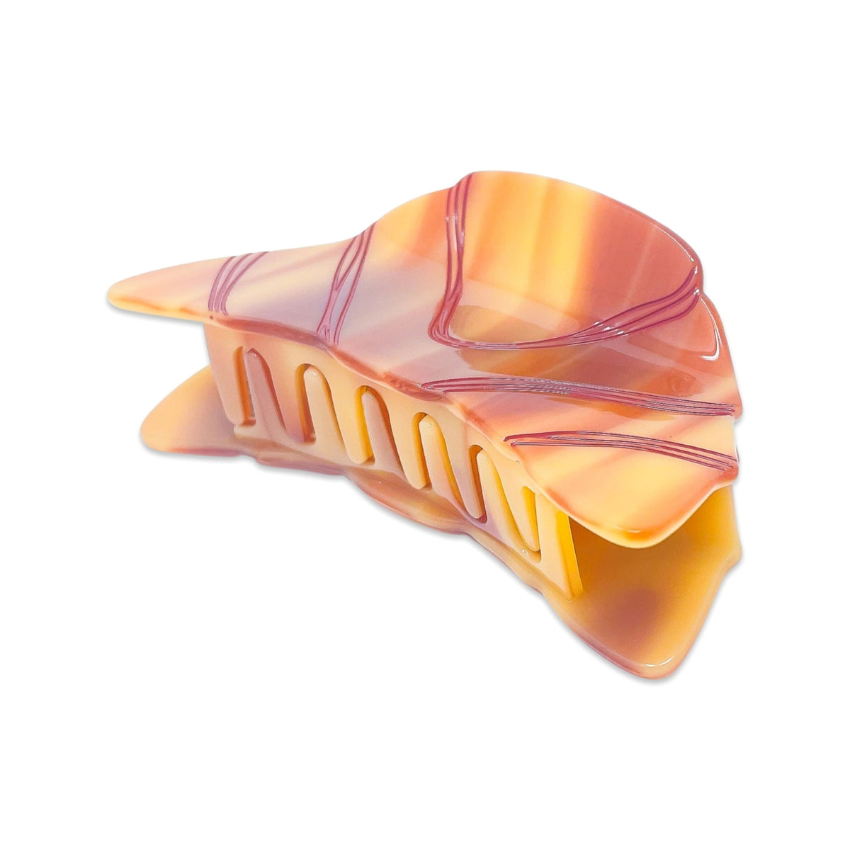 Multicolored hair clip on a white background