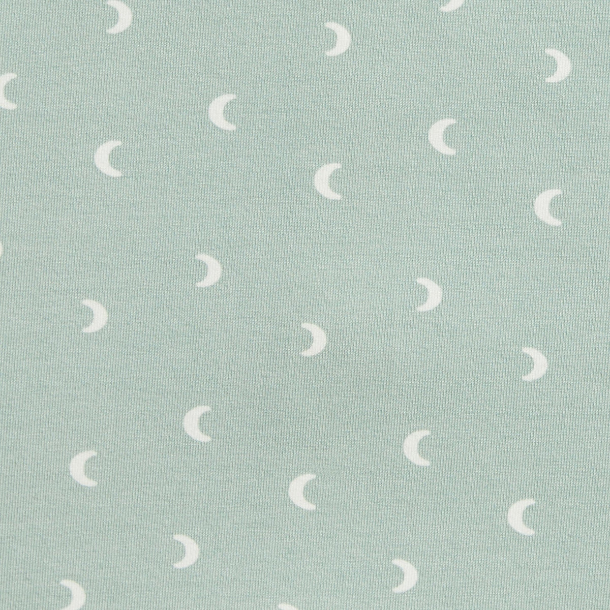 Pattern of white crescent moons on a light blue background