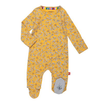 Olive My Love Organic Cotton Magnetic Footie by Magnetic Me