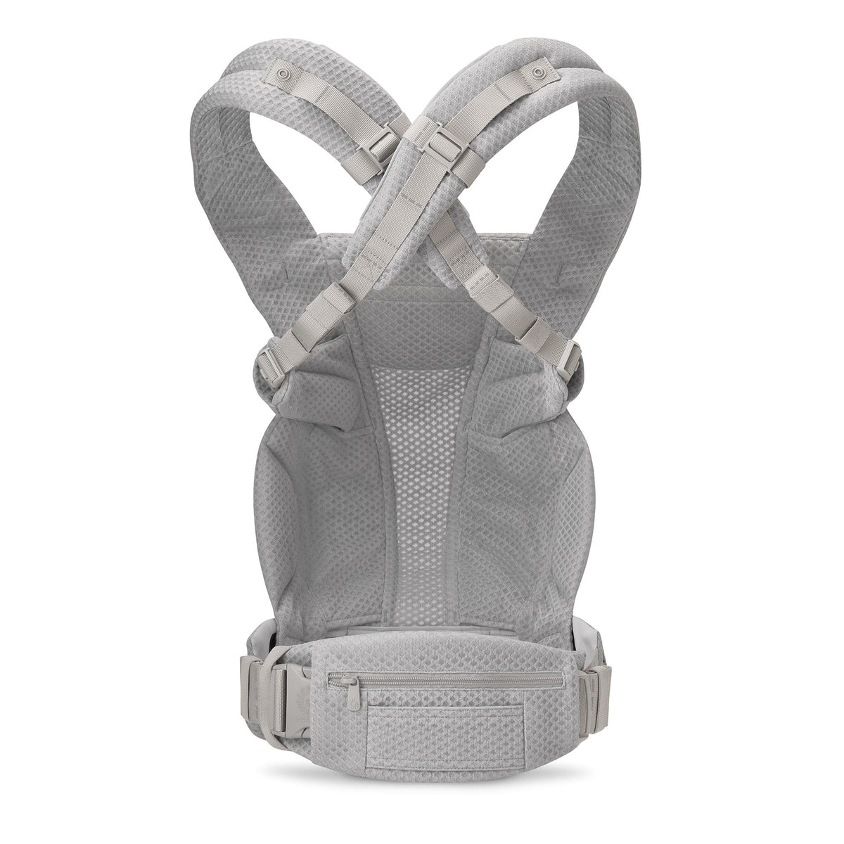 Gray baby carrier on a white background