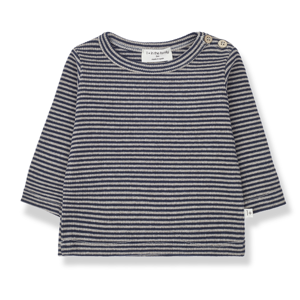 Kerem Long Sleeve Tee - Navy/Taupe by 1+ in the Family FINAL SALE