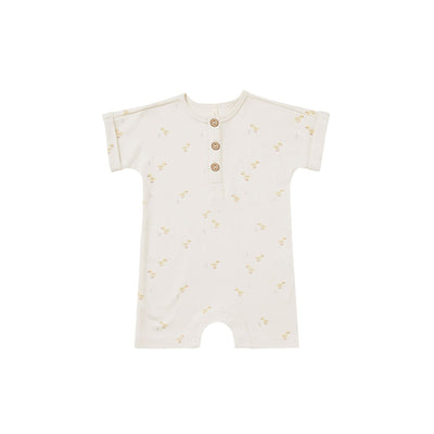 Short Sleeve One-Piece - Ivory Ducks by Quincy Mae