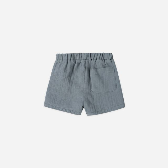 Blue shorts on a white background