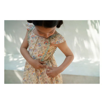 Pinafore Dress - Spring Ditsy Print by Lali Kids