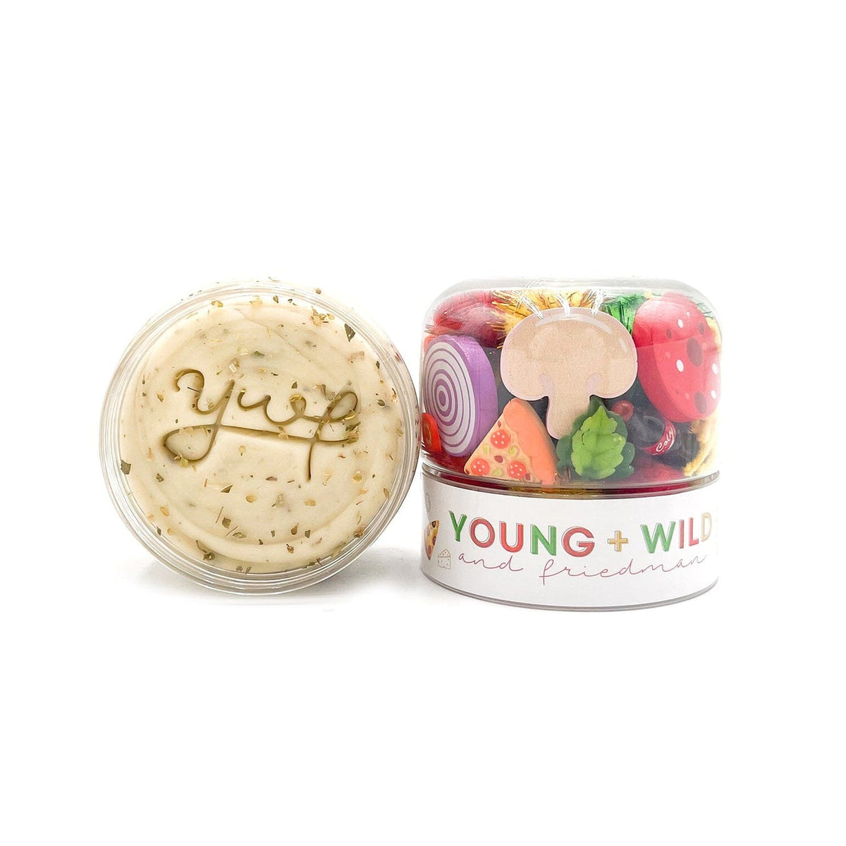 Small container with a lid featuring the brand 'Yulf' on a white background