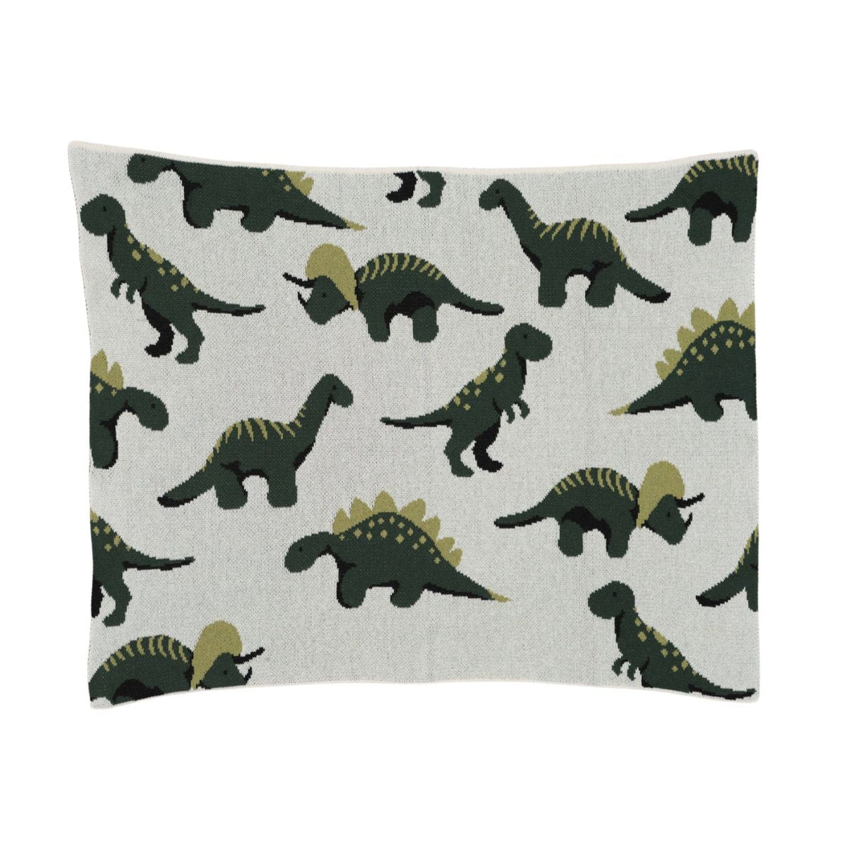 Fabric with dinosaur pattern on a white background