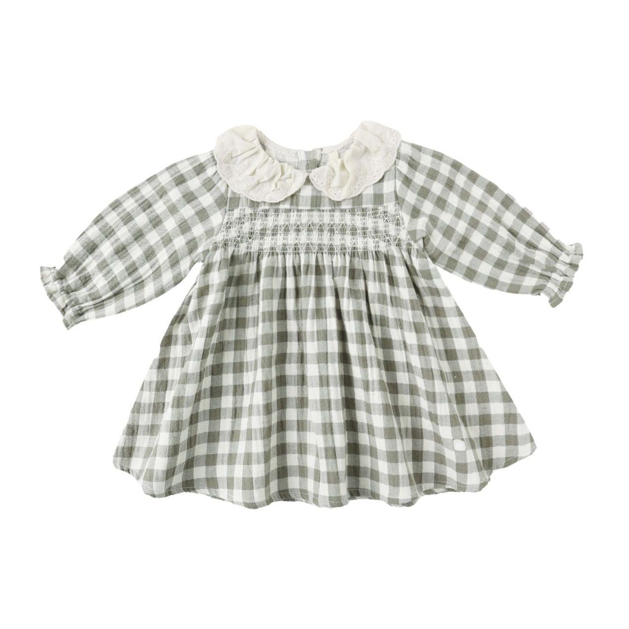 Callie Dress - Forest Check by Quincy Mae - FINAL SALE – Pacifier