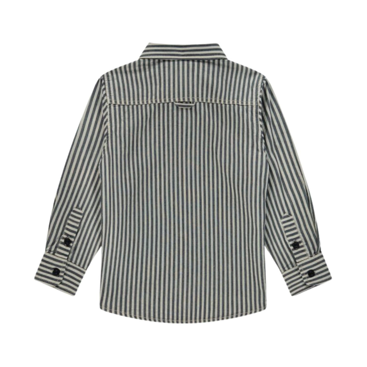 Black and white striped shirt on a white background