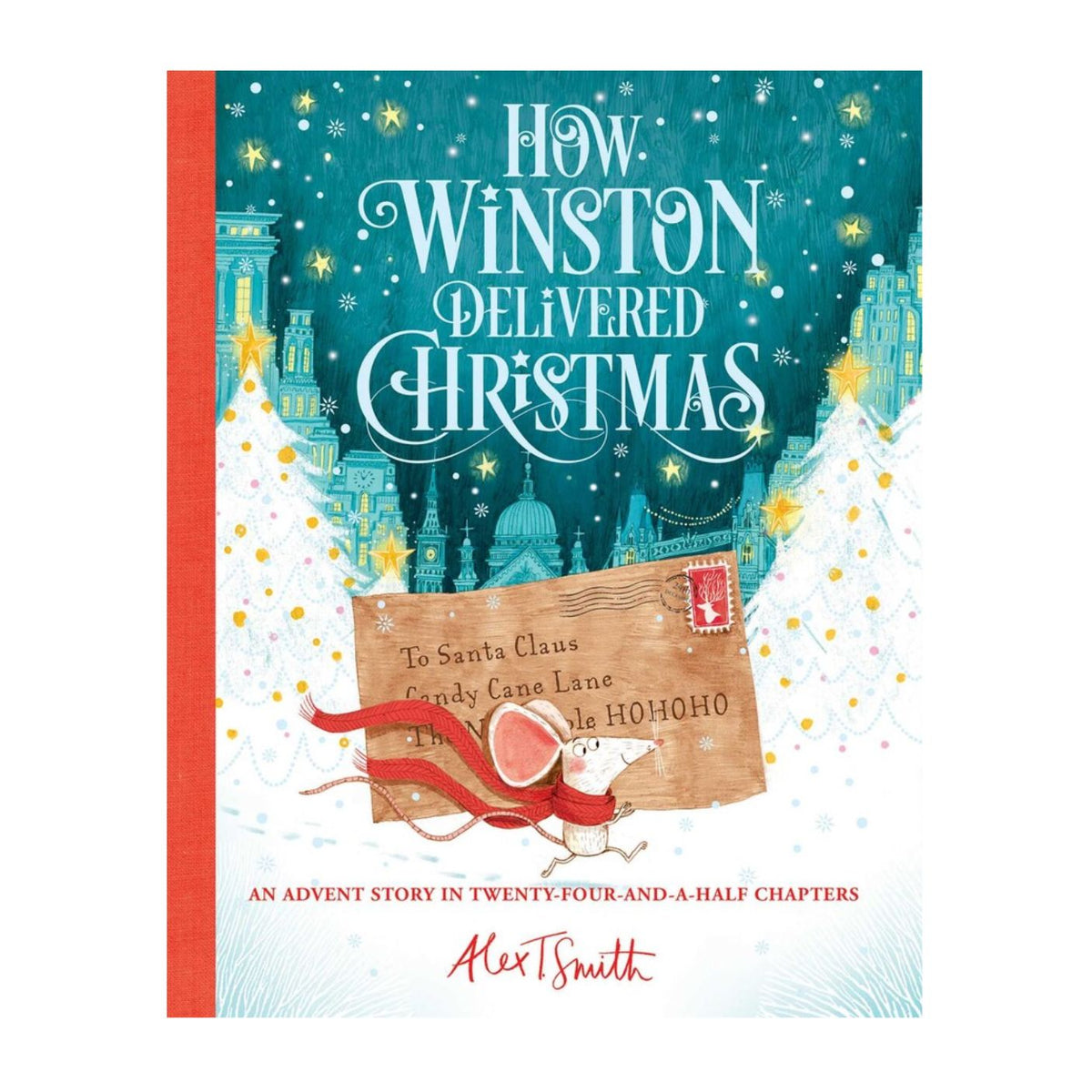 Book cover of 'How Winston Delivered Christmas' with festive design and text.