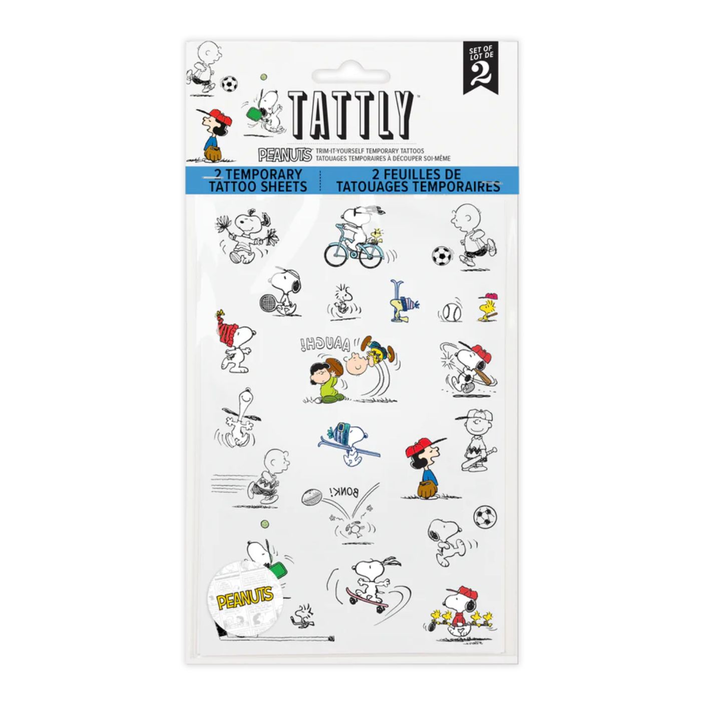 Peanuts Sports Tattoo Sheet - Set of 2 by Tattly – Pacifier Kids