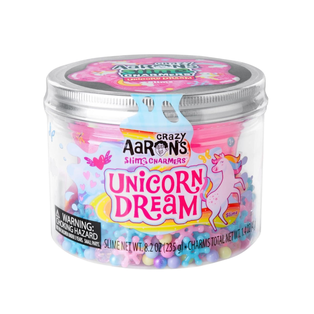 Crazy Aaron's Slime Charms Unicorn Dream slime container on a white background