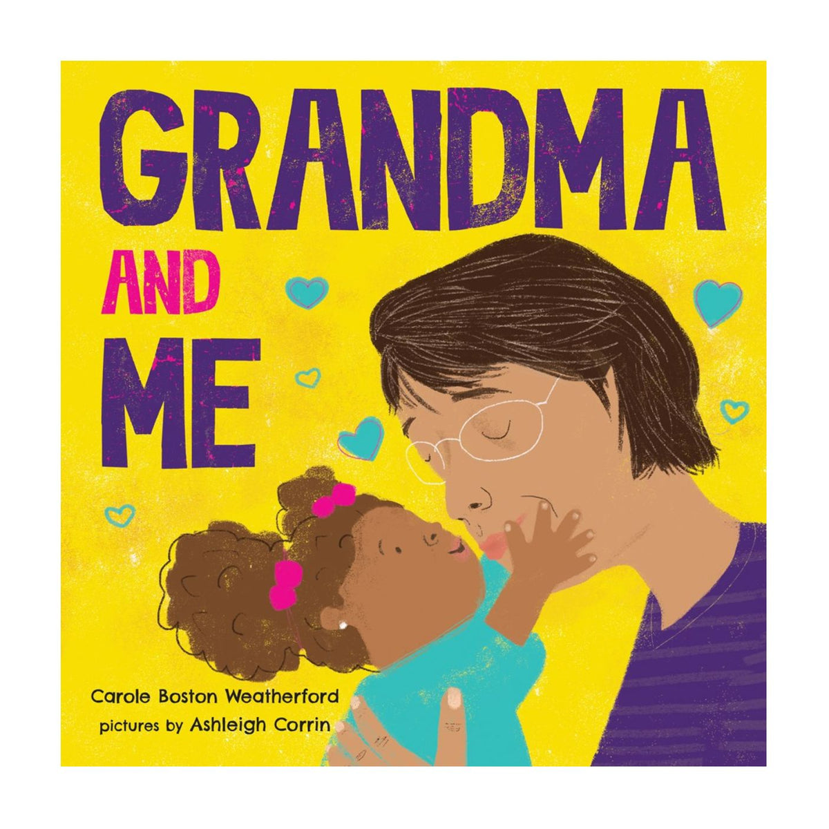 Book cover of 'Grandma and Me' with illustration of a woman and child on a yellow background