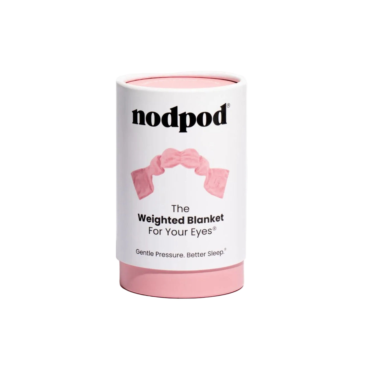 Nodpod weighted blanket packaging on a white background