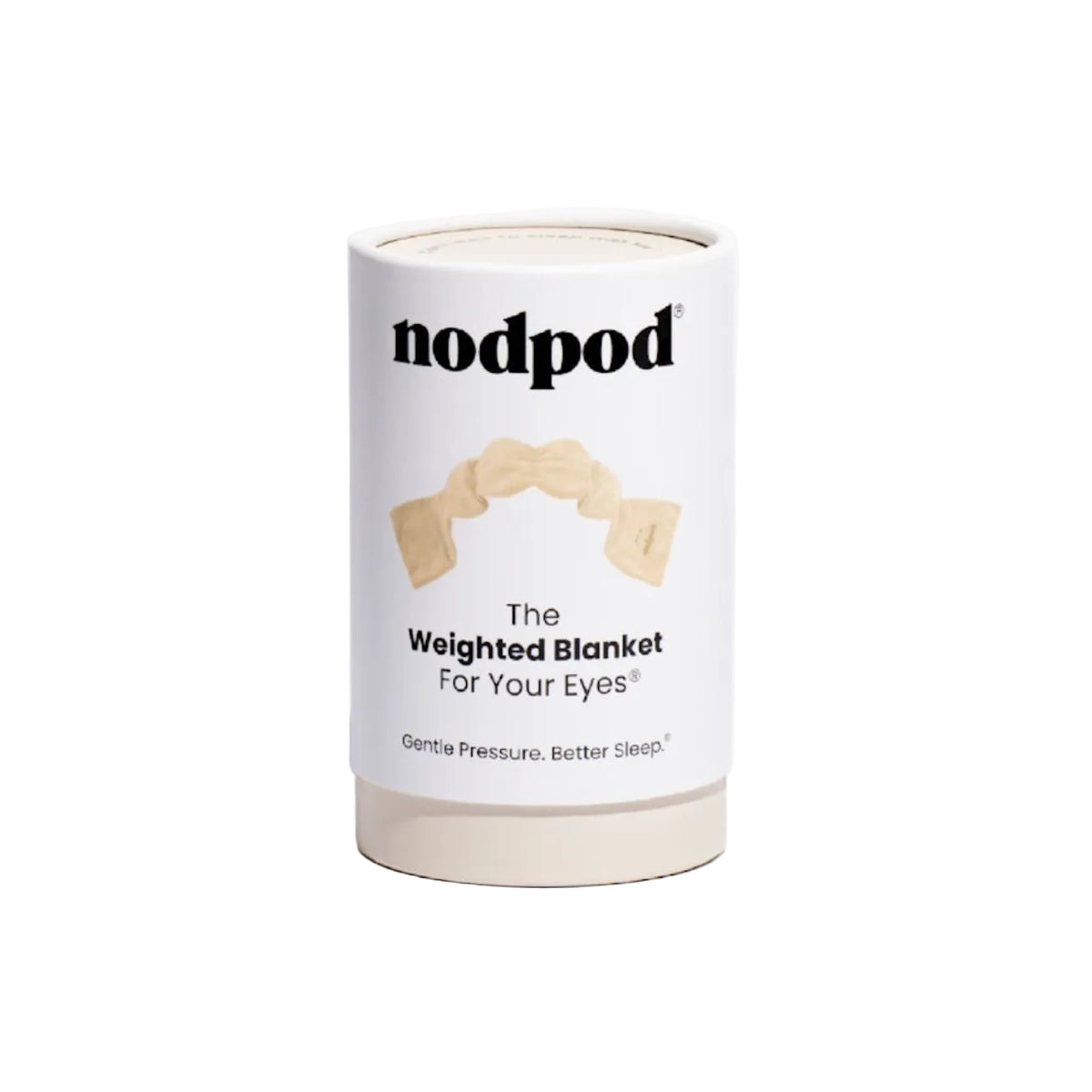 White cylindrical container with 'nodpod' branding on a white background