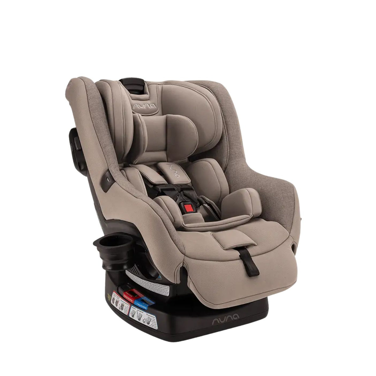 Beige Nuna car seat on a white background