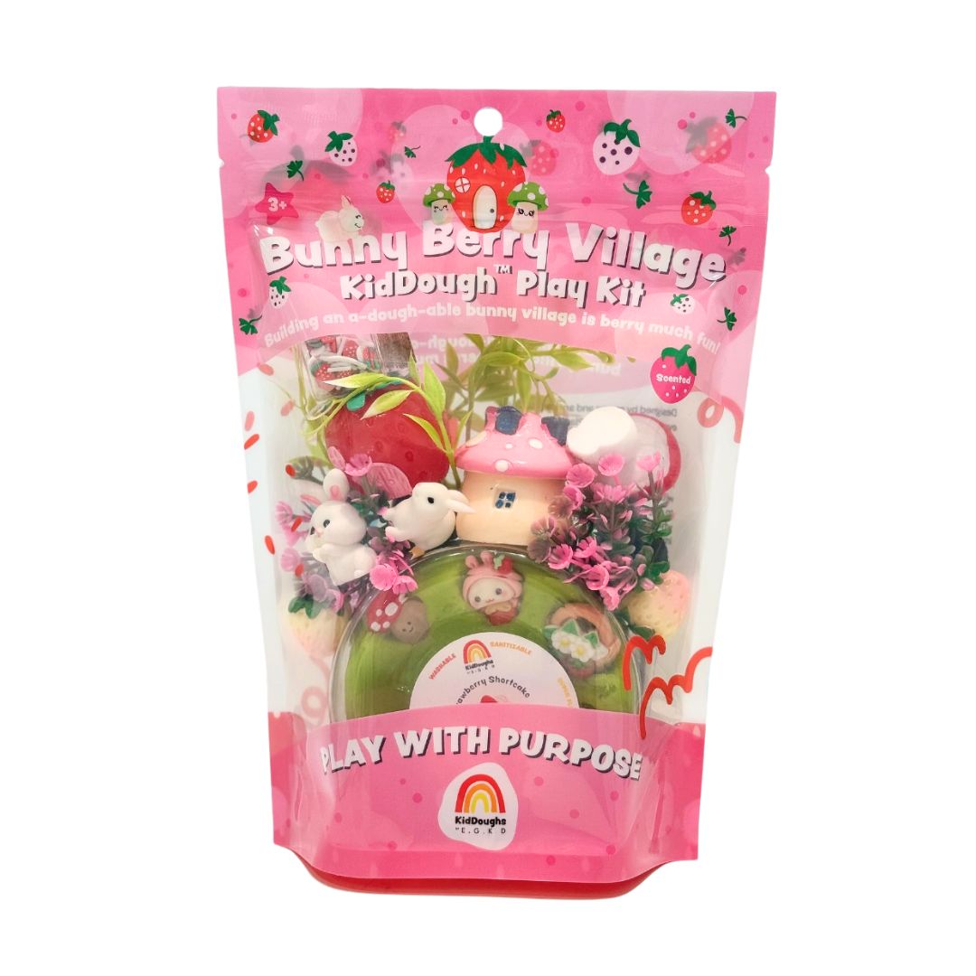 Bunny Berry Village Sensory Play Dough Kit by Earth Grown