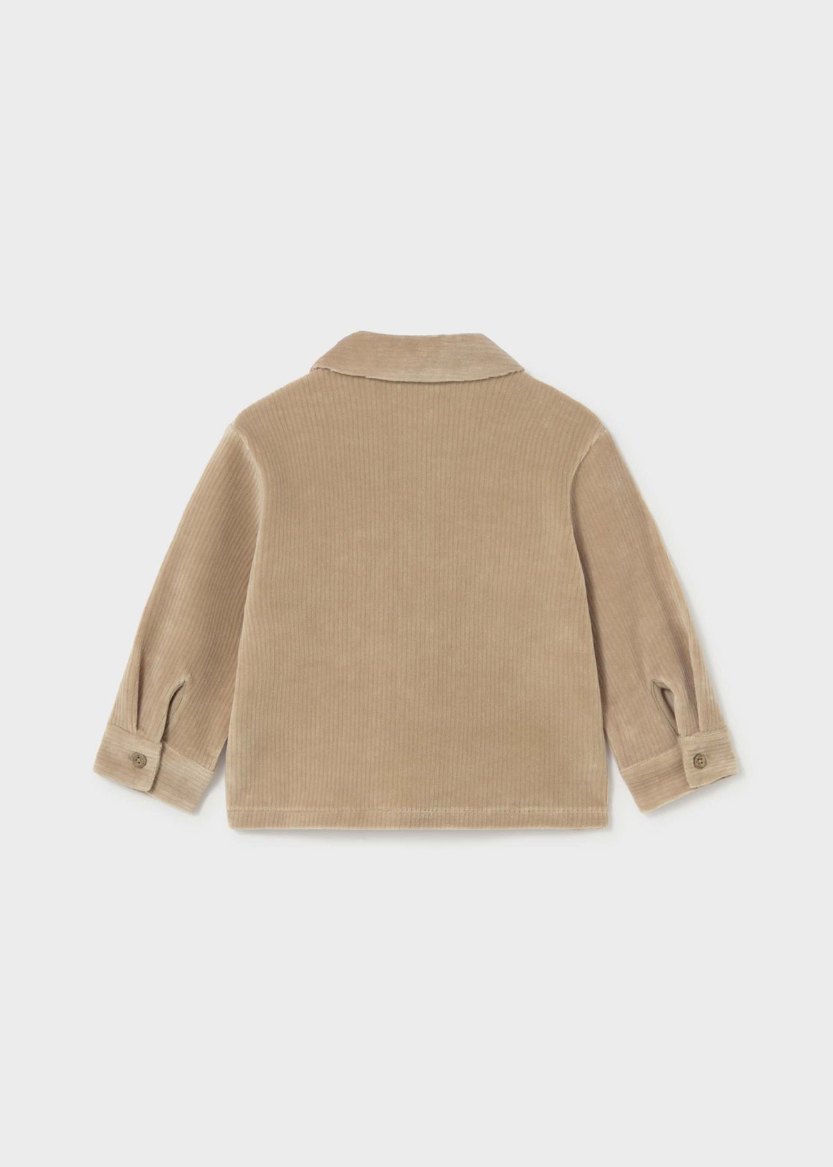 Beige corduroy jacket on a white background