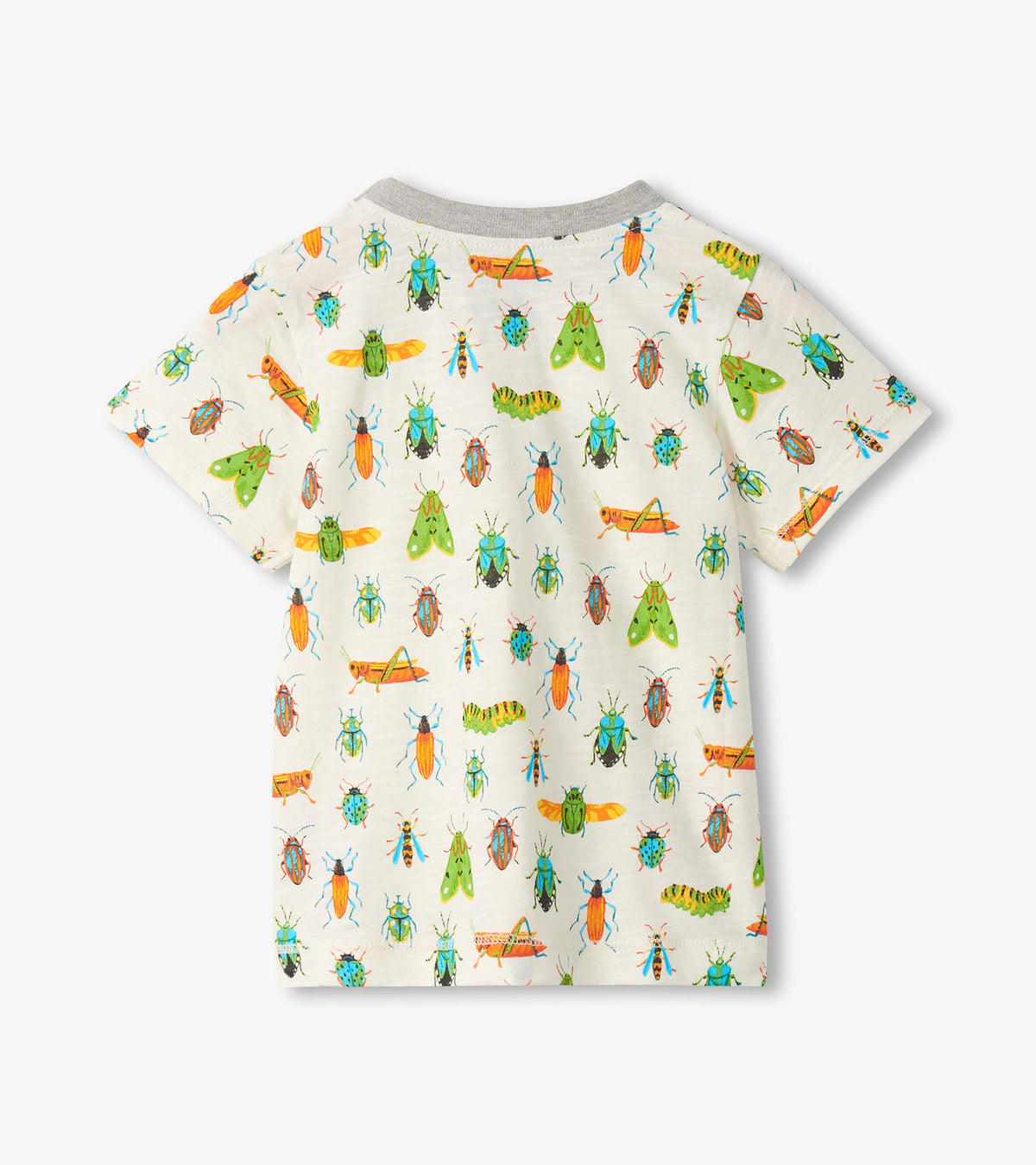 Children's t-shirt with insect pattern on a white background