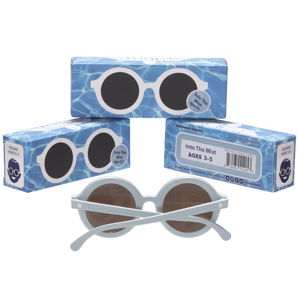 Euro Round Sunglasses - Into the Mist with Amber Lens by Babiators Accessories Babiators