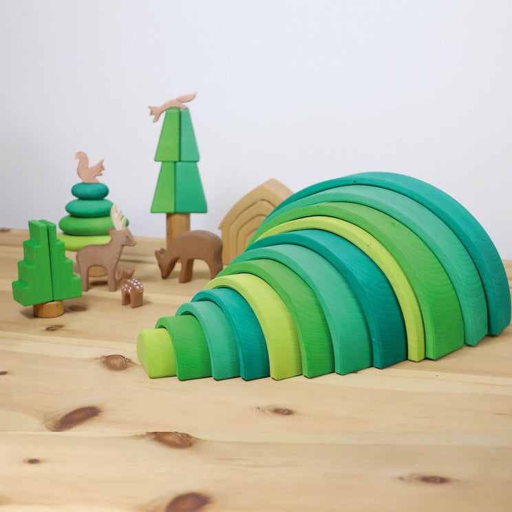 Large Rainbow - Forest Green by Grimm's Toys Grimm's