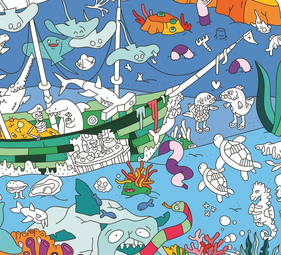 Giant Coloring Poster - Ocean by OMY Toys OMY