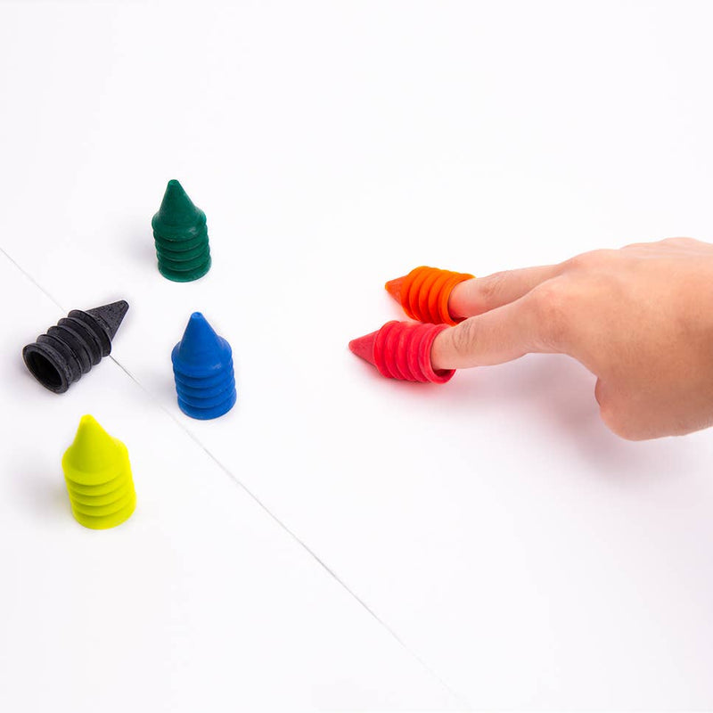 Neon Finger Crayons - Set of 6 by OMY Toys OMY   