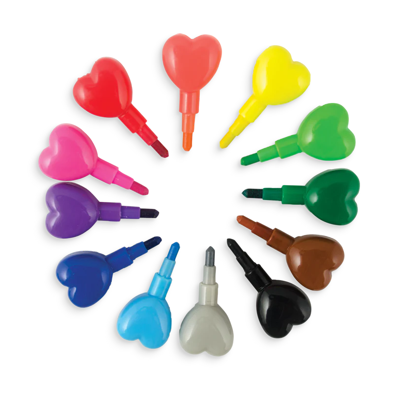 Heart to Heart Stacking Crayons by OOLY Toys OOLY