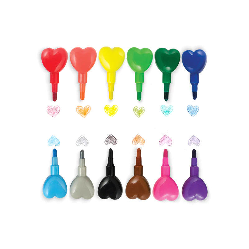 Heart to Heart Stacking Crayons by OOLY Toys OOLY