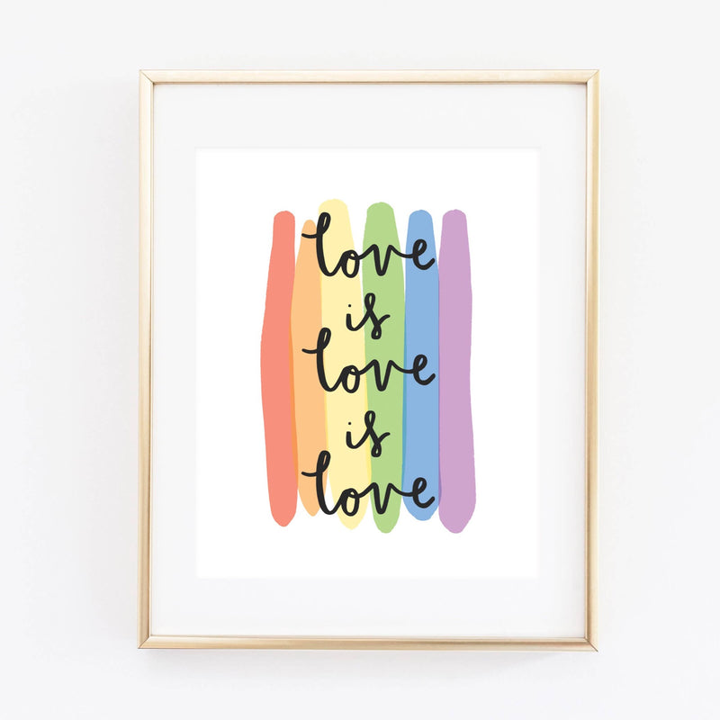 Love is Love Art Print by Bloomwolf Studio Decor Bloomwolf Studio   