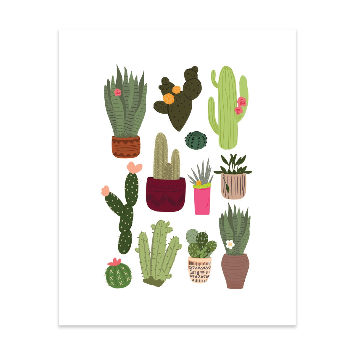 Plants Pattern Art Print by Bloomwolf Studio Decor Bloomwolf Studio