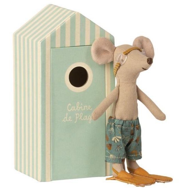 Beach Mouse - Big Brother in Cabin by Maileg Toys Maileg   