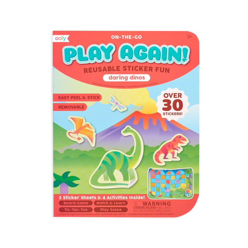 Play Again! Mini On-The-Go Activity Kit by Ooly Toys OOLY Daring Dinos  