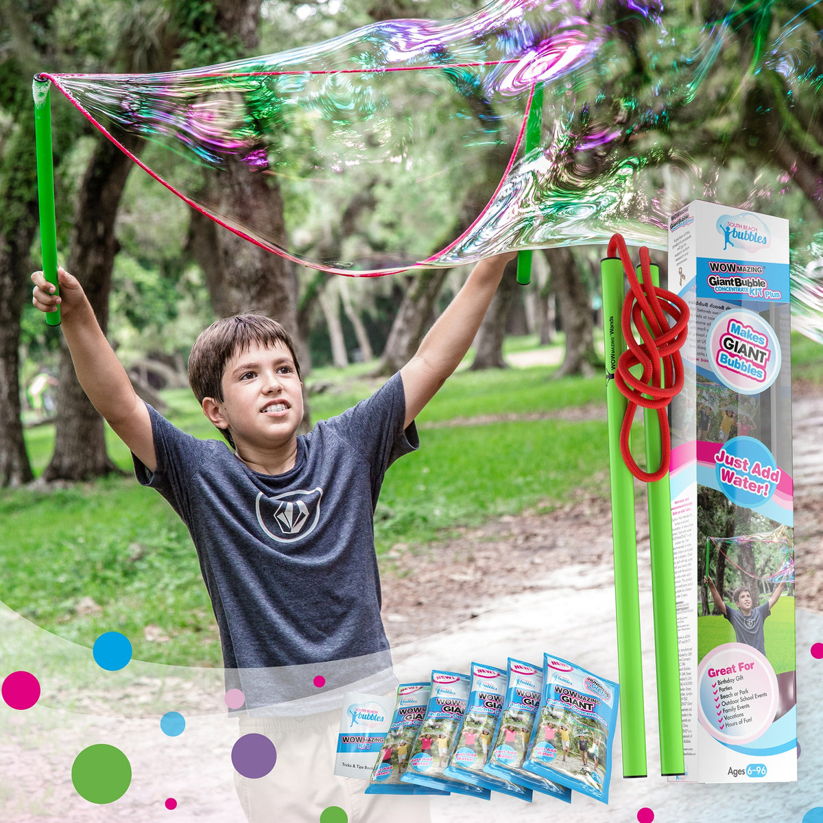 WOWmazing Giant Bubble Kit Plus Toys South Beach Bubbles
