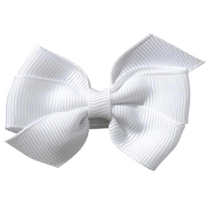 Ava Baby Hair Bow - White by No Slippy Hair Clippy Accessories No Slippy Hair Clippy