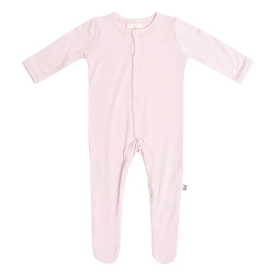 Solid Footie with Zipper - Blush by Kyte Baby Apparel Kyte Baby   