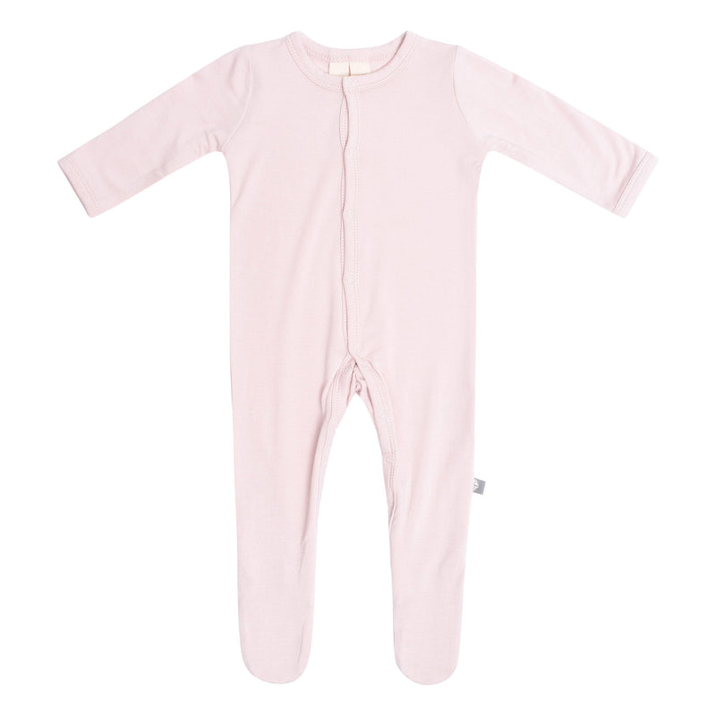 Solid Footie with Zipper - Blush by Kyte Baby Apparel Kyte Baby   