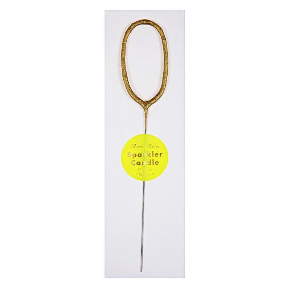 Sparkler Number Birthday Candle - 0 by Meri Meri Paper Goods + Party Supplies Meri Meri