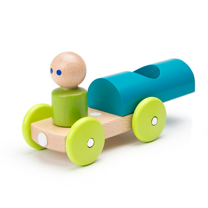 Magnetic Racer Wooden Toy - Teal by Tegu Toys Tegu   