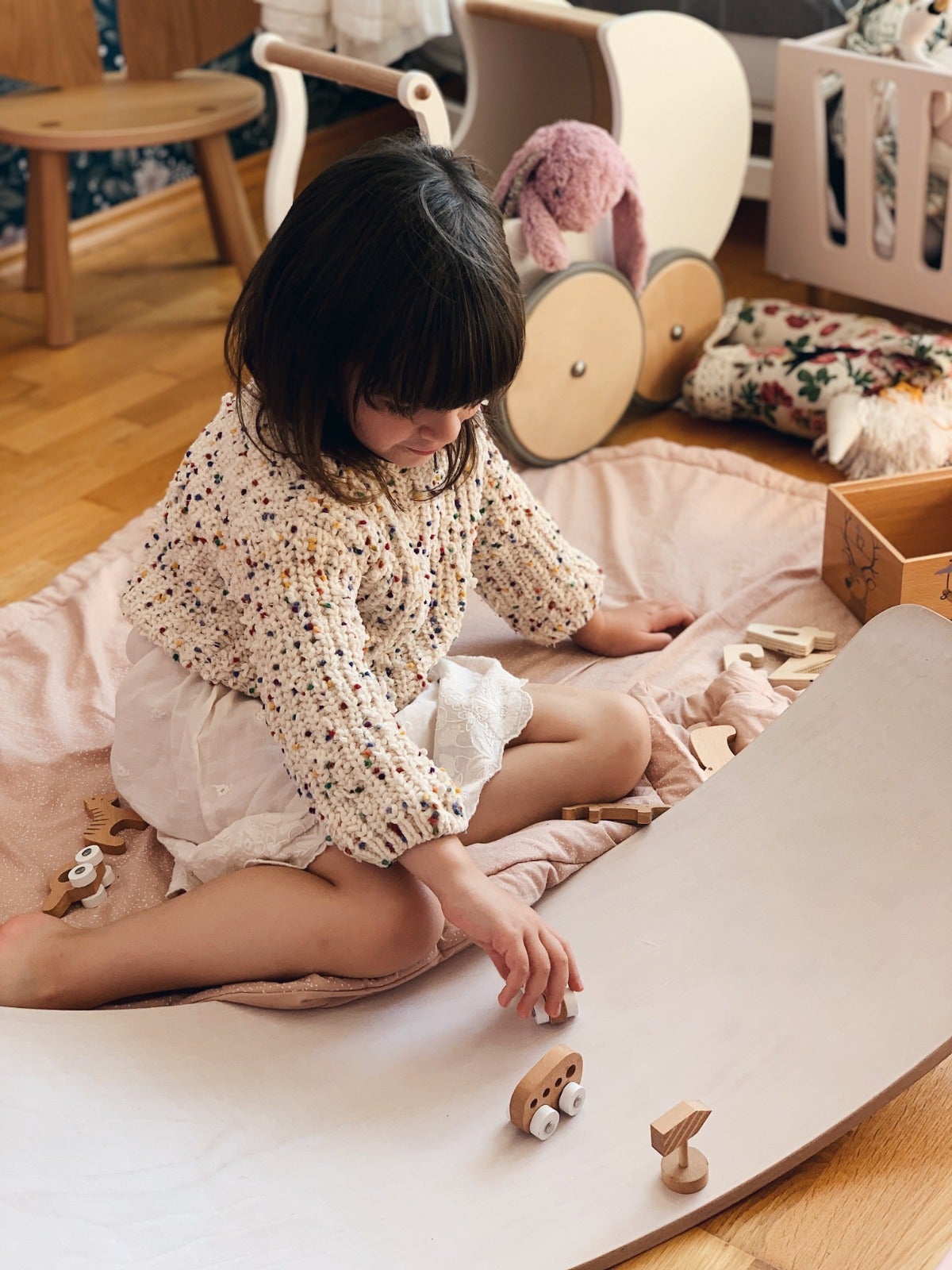 Kinderboard Balance Board Waldorf Original - White Wash by Kinderfeets Toys Kinderfeets
