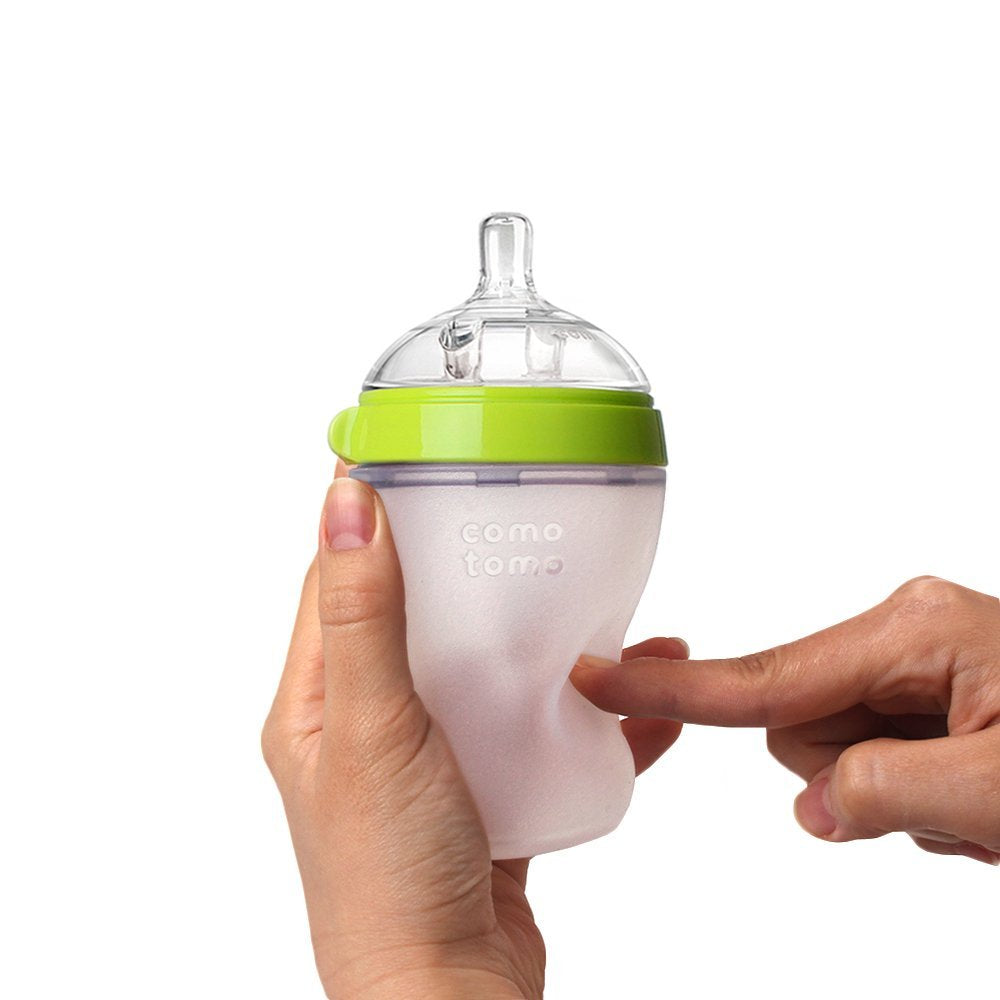 Comotomo Natural Feel Baby Bottle - 2 Pack Green 5 Oz Nursing + Feeding Comotomo