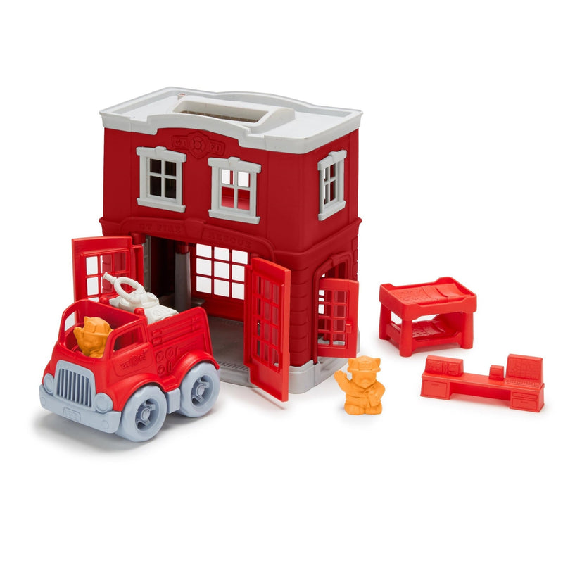 Recycled Fire Station Play Set by Green Toys Toys Green Toys   