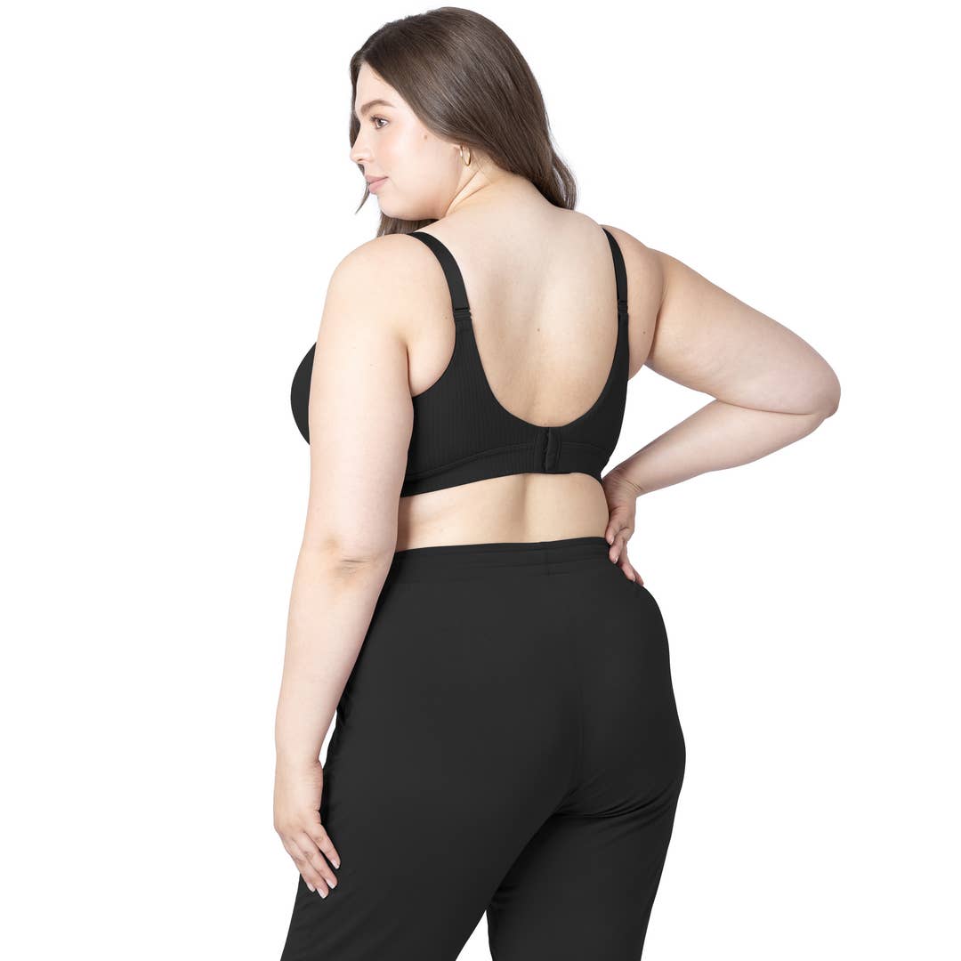 Ribbed Signature Cotton Nursing & Maternity Bra - Black by Kindred Bravely Nursing + Feeding Kindred Bravely